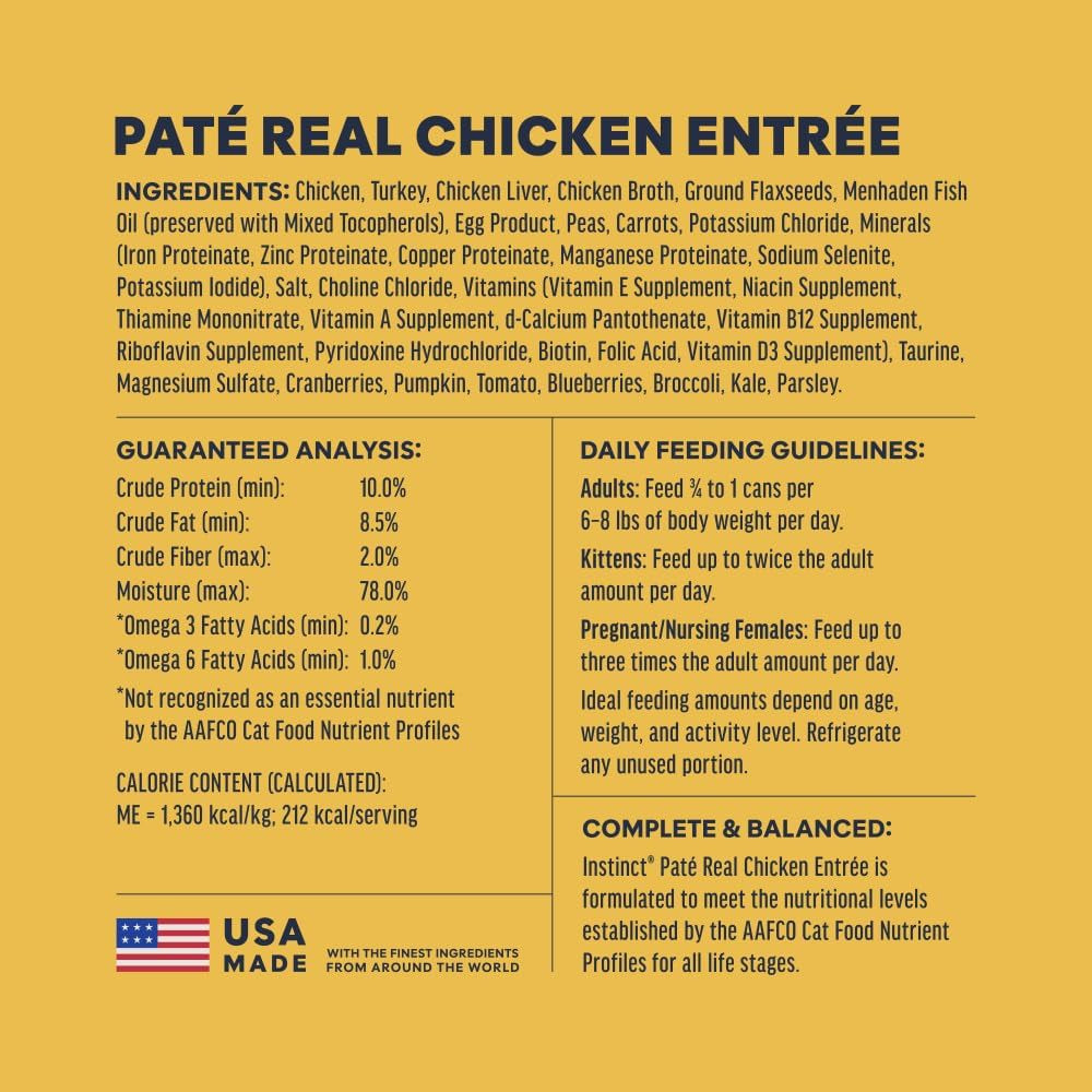 Original Grain Free Real Chicken Recipe Natural Wet Canned Cat Food, 5.5 Ounce (Pack of 12)