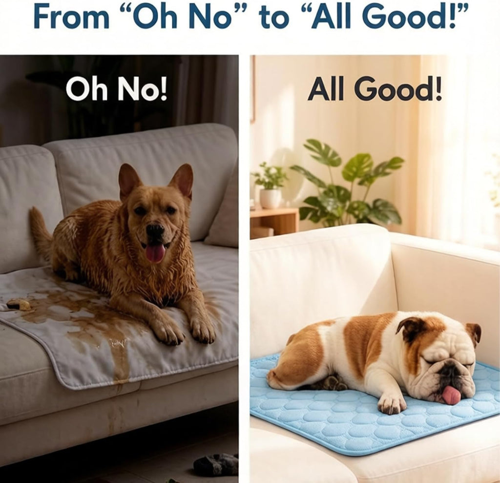Dog Cooling Mat 22"X28" Q-Max>0.4, Absorbent & Pressure-Activated Self-Cooling, Non-Slip Scratch Resistant, Washable Cooling Mat for Dogs, Cooling Pad for Dog Bed Mats for Car Crate Patio Outdoor