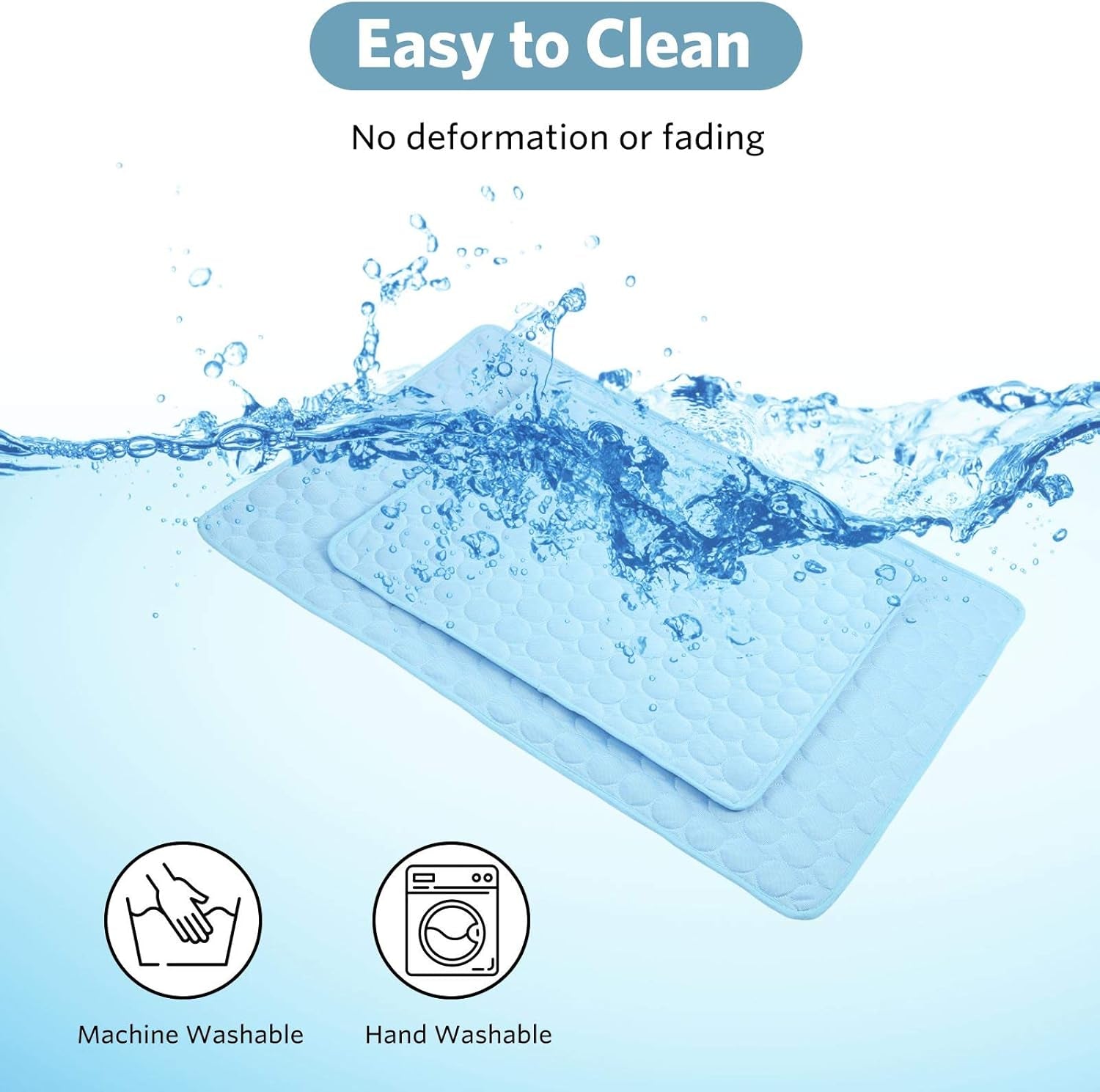Dog Cooling Mat 22"X28" Q-Max>0.4, Absorbent & Pressure-Activated Self-Cooling, Non-Slip Scratch Resistant, Washable Cooling Mat for Dogs, Cooling Pad for Dog Bed Mats for Car Crate Patio Outdoor